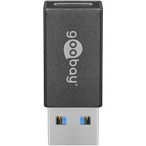 Goobay usb naar usb-c adapter zwart - 9550400