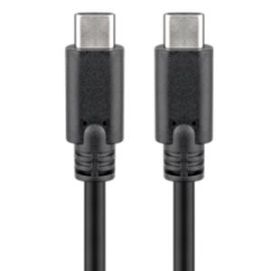 Goobay usb-c - usb-c laadkabel 50cm zwart - 9550200