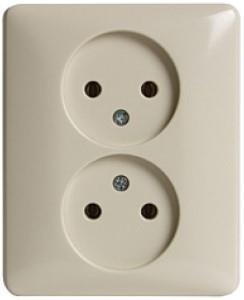 Peha inbouw stopcontact peha dubbel creme - 4602012