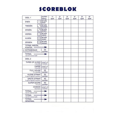 Haza dobbelscoreblok 15x21cm 50vel pak a 5st