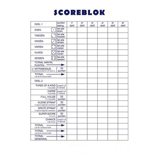 Haza dobbelscoreblok 15x21cm 50vel pak a 5st