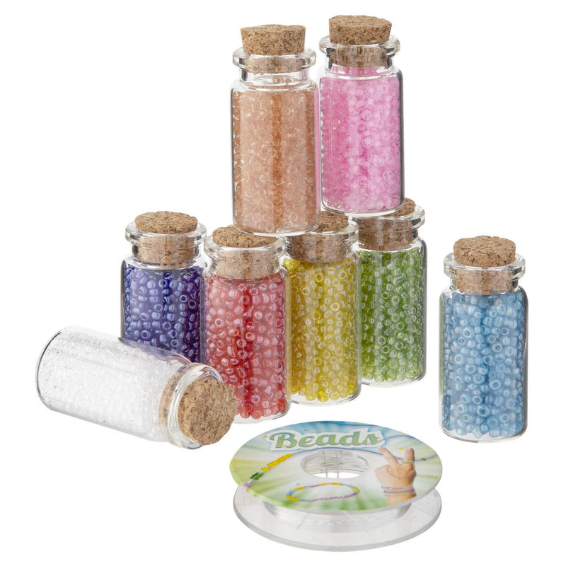 Load image into Gallery viewer, Moxy deco kralen, 8 flesjes met draad
