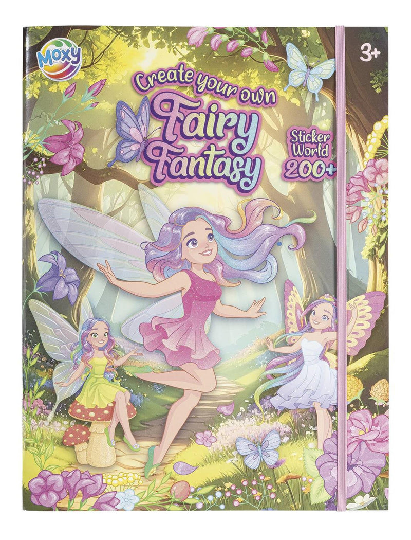 Load image into Gallery viewer, Moxy fairy fantasy stickerboek 33x25cm, 20 pagina's 6 stickersheets (+ 200 stickers)
