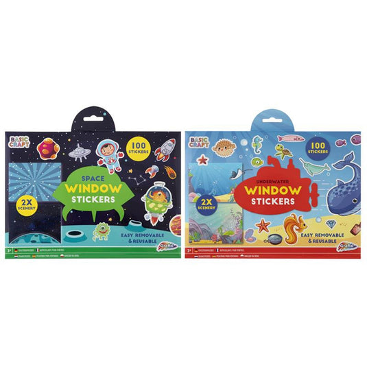 Grafix raamstickers met 2 sticker scenes - eenhoorn, 100st.