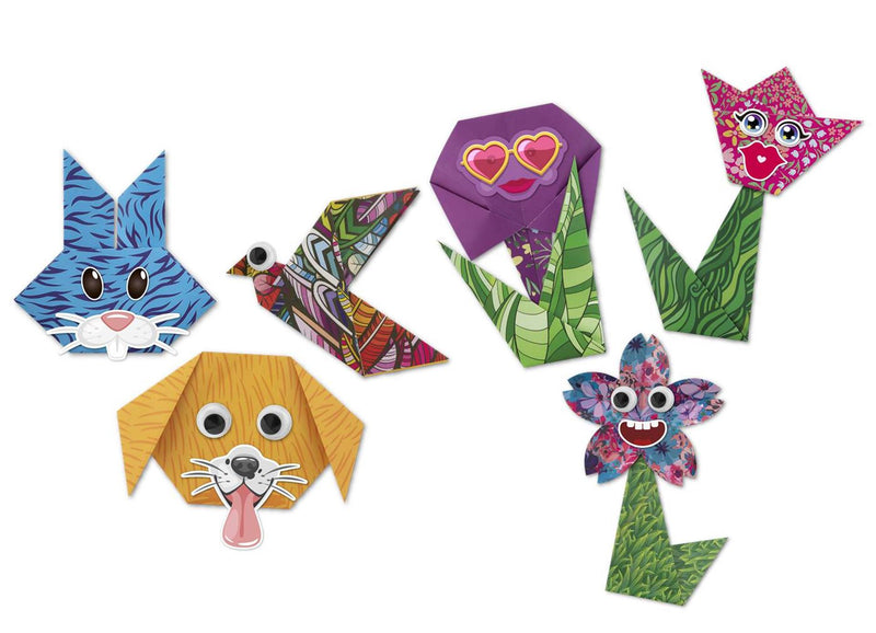 Load image into Gallery viewer, Moxy origami 19.5x19.5cm 18 velen 2 assorti bloemen dieren
