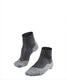 Falke tk5 short anti-blaar dun wol functioneel materiaal wandelsokken heren grijs - maat 46-48