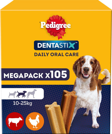 Pedigree dentastix - medium hond - gebitsverzorging - 105 kauwsnacks