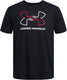 Under armour ua gl foundation update ss-blk heren sportshirt - zwart - rood - wit