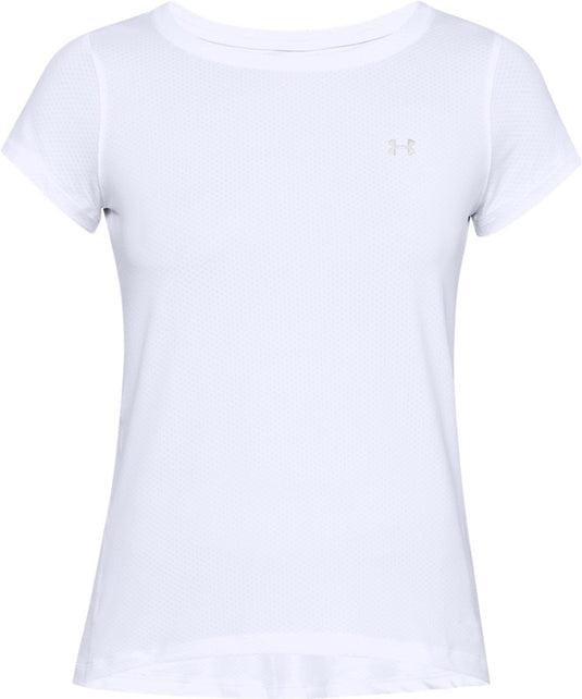 Under armour tech mesh short sleeve dames sportshirt - wit
