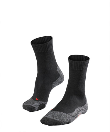 Falke tk2 anti-blaar dik wol functioneel materiaal wandelsokken dames zwart - maat 39-40