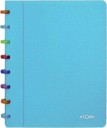 Atoma tutti frutti schrift, ft a5, 144 bladzijden, commercieel geruit, transparant blauw
