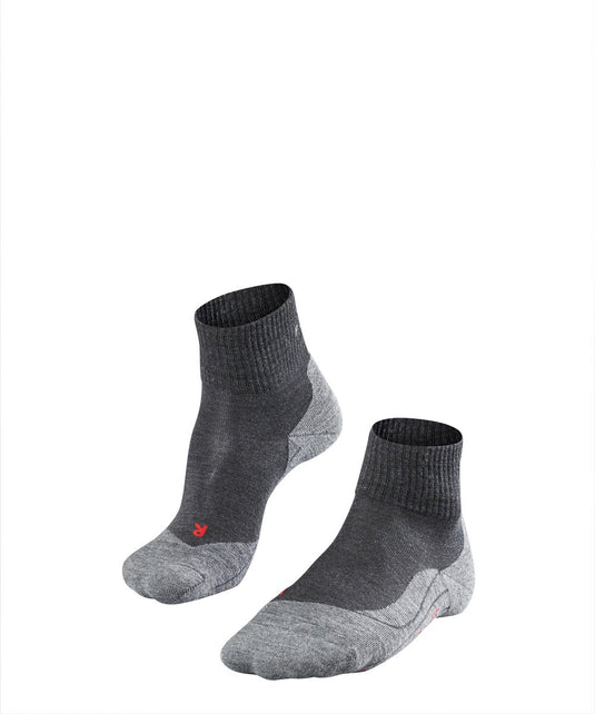 Falke tk5 short anti-blaar dun wol functioneel materiaal wandelsokken heren grijs - maat 44-45