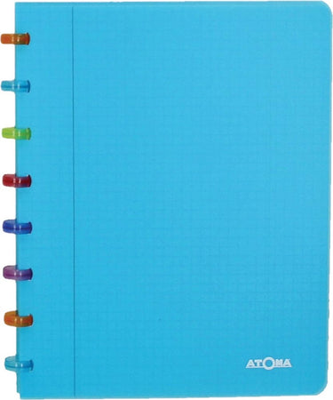 Atoma tutti frutti schrift | ft a5 | 144 bladzijden | geruit 5 mm | transparant turkoois