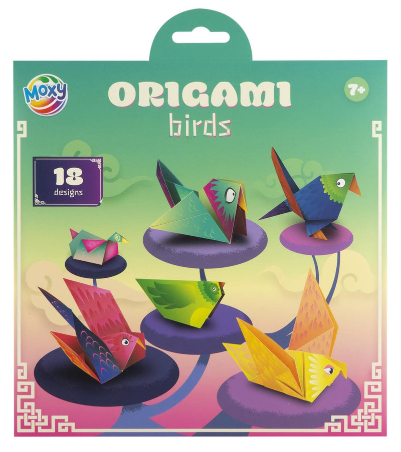 Load image into Gallery viewer, Moxy origami, 19,5x19,5cm 12 vellen 2 assorti dieren vogels
