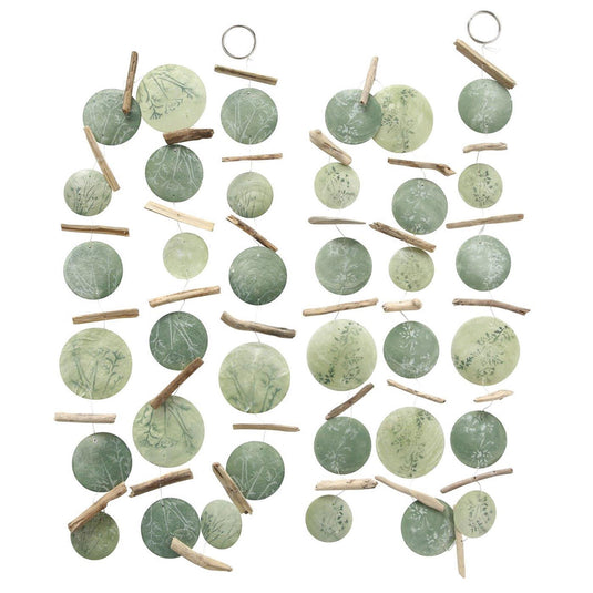 Boltze home guirlande capiz fine 180cm groen