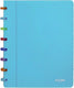 Atoma tutti frutti schrift, ft a5, 144 bladzijden, commercieel geruit, transparant turkoois