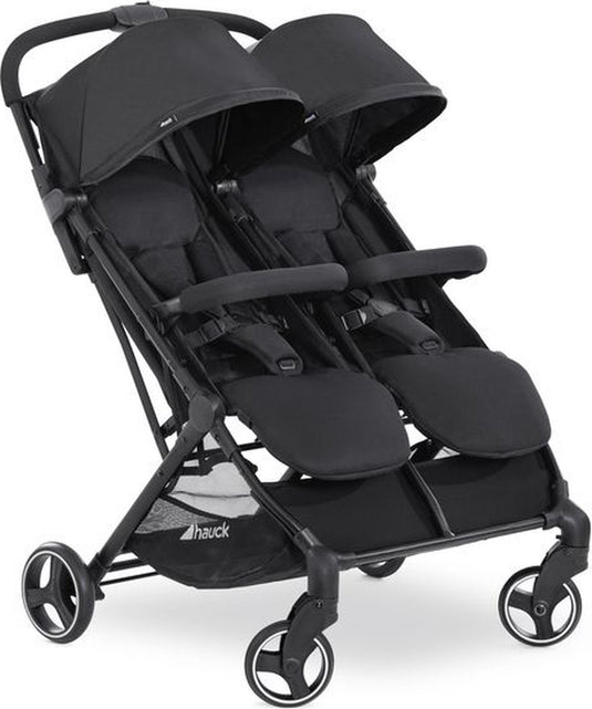 Hauck swift x duo - tweeling- en duobuggy - compact opvouwbaar - black