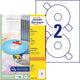 Cd etiketten avery zweckform l6043-100 wit 200 stuks