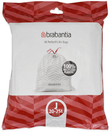 Brabantia perfectfit vuilniszakken - 20 25 l - code j - 40 stuks