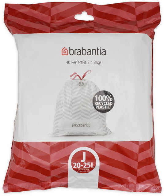 Brabantia perfectfit vuilniszakken - 20 25 l - code j - 40 stuks