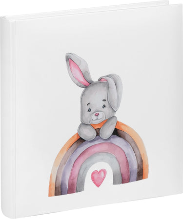 Walther fa-311 baby album - bunny malin - formaat 26 x 25 cm - voor 100 foto's 10 x 15 cm - wit