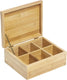 Merkloos sans marque bamboe theekist (21,8x18x9)