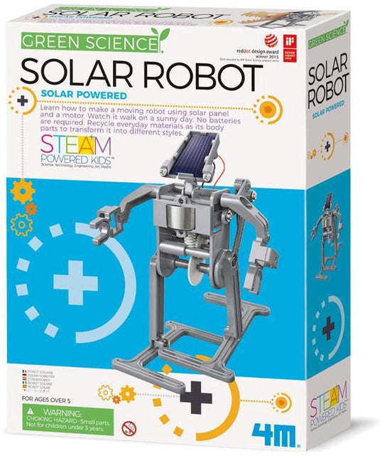 4m wetenschap en spel - robot op zonne-energie - bouwpakket - kidzlabs - green science - 5+