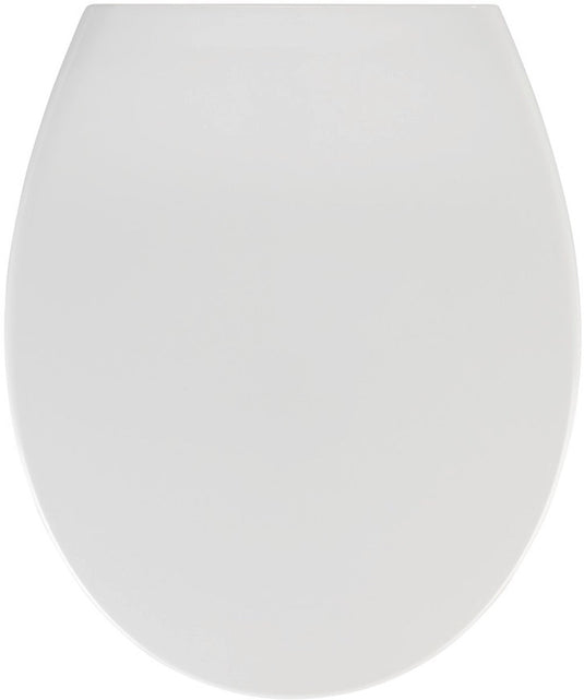 Wenko wc bril samos - antibacterieel wit duroplast - easy-close softclose sluiting - fix-clip bevestiging afklikbaar in rvs - toiletbril - toiletzitting - wit