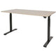 Schaffenburg zit-sta bureau dextro basic lindberg eiken, zwart 1600 x 800 mm