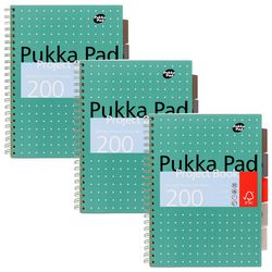 Collegeblok pukka a4+ metallic groen