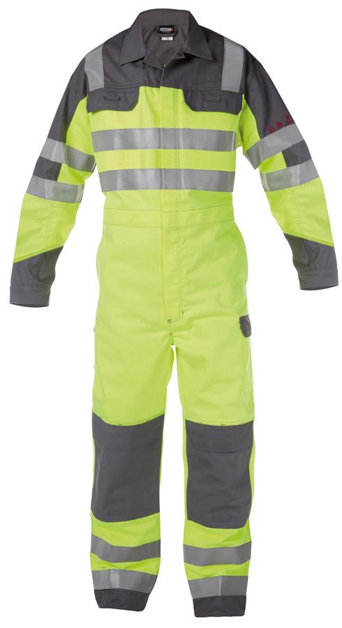 Dassy overall spencer multinorm fluogeel grijs xl