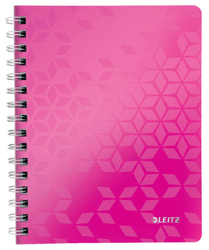 Leitz wow spiraalgebonden a5 notitieboek - 80 vel - gelijnd - roze