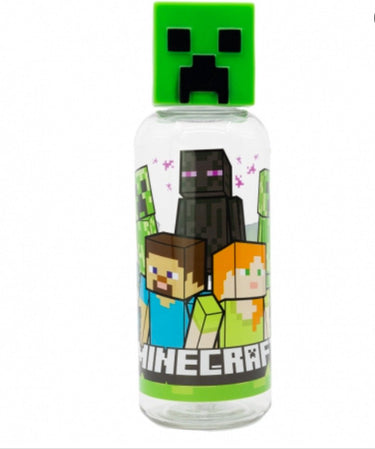 Star minecraft 3d drinkfles - waterfles - 560 ml - plastic - bpa-vrij