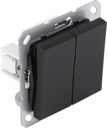 Q-link s-line schakelaar inbouw - serie - zwart