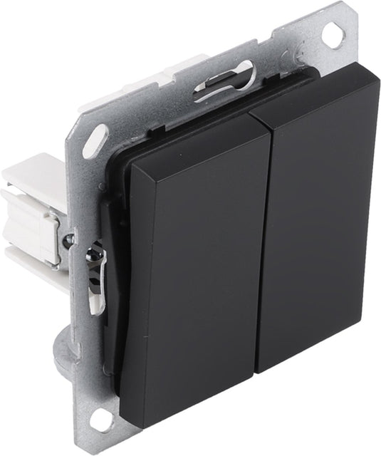 Q-link s-line schakelaar inbouw - serie - zwart