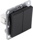 Q-link s-line schakelaar inbouw - serie - zwart