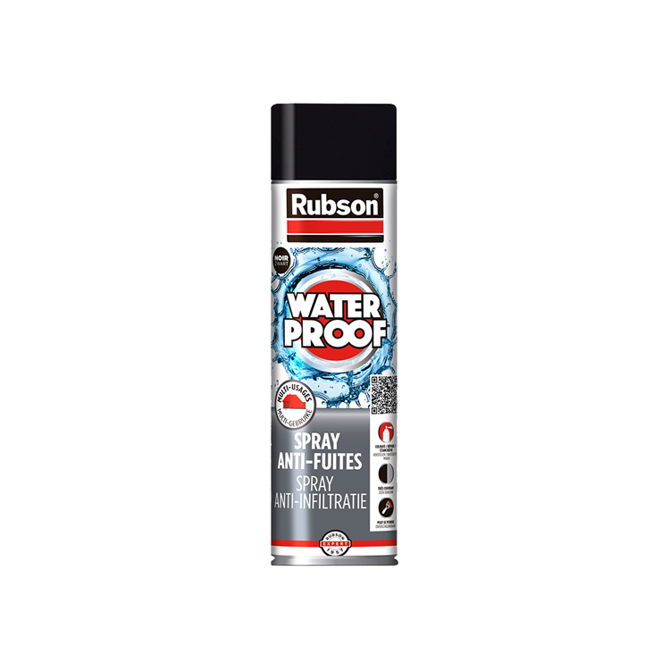 Load image into Gallery viewer, Rubson anti - infiltratie spray 300ml zwart | coating isolatie spray zwart | overschilderbaar repair coating spray | universele toepassing | vloeibaar rubber seal | rubber spray rubber coating.
