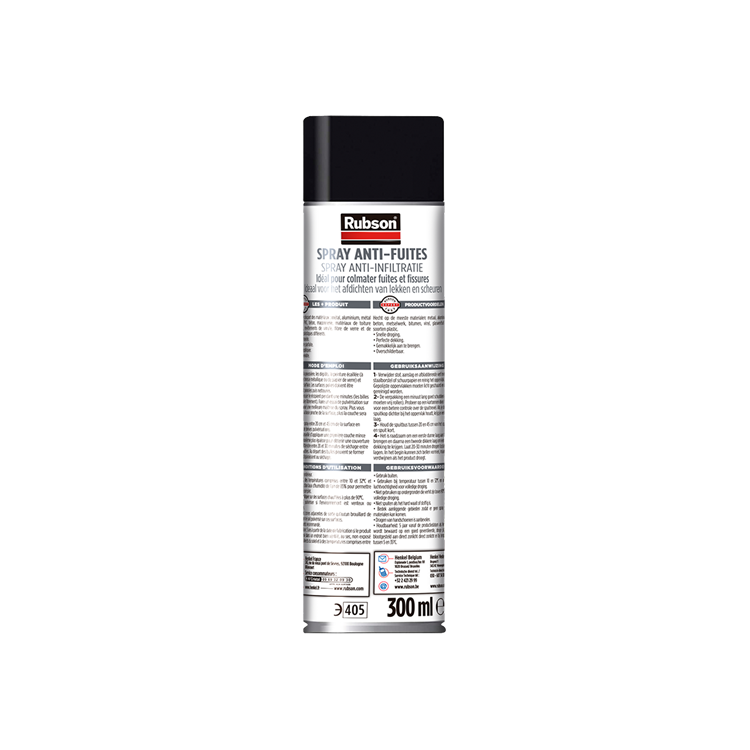 Load image into Gallery viewer, Rubson anti - infiltratie spray 300ml zwart | coating isolatie spray zwart | overschilderbaar repair coating spray | universele toepassing | vloeibaar rubber seal | rubber spray rubber coating.
