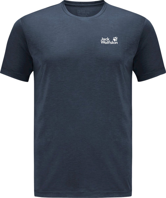 Jack wolfskin vonnan s s t m heren outdoorshirt-midnight sky