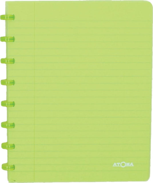 Atoma - trendy schrift | ft a5 | 144 bladzijden | commercieel geruit | transparant groen