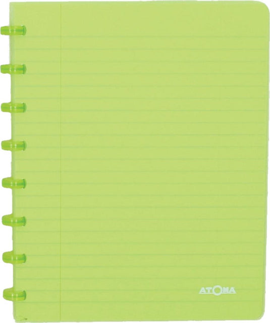 Atoma trendy schrift | ft a5 | 144 bladzijden | gelijnd | transparant groen