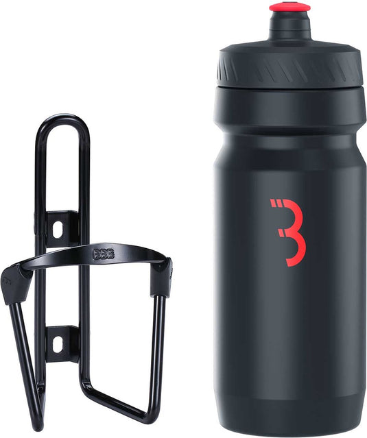 Bbb cycling fueltank - aluminium bidonhouder met bidon - 550ml - zwart rood - racefiets mountainbike - drinkbushouder fiets - bbc-03c