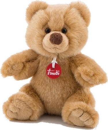 Trudi - no knuffelbeer ettore 15 cm - handgemaakt in italie - zacht pluche - knuffeldier voor jongens en meisjes - bruin - 11x9x15 cm maat xs