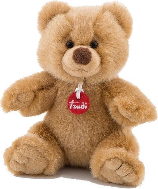 Trudi - no knuffelbeer ettore 15 cm - handgemaakt in italie - zacht pluche - knuffeldier voor jongens en meisjes - bruin - 11x9x15 cm maat xs