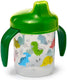 Puckator tuitbeker kind 6m+ - dinosauria junior breukbestendig - deksel handvatten - groen - dinosaurussen cartoon - 11x12.5x7.5cm