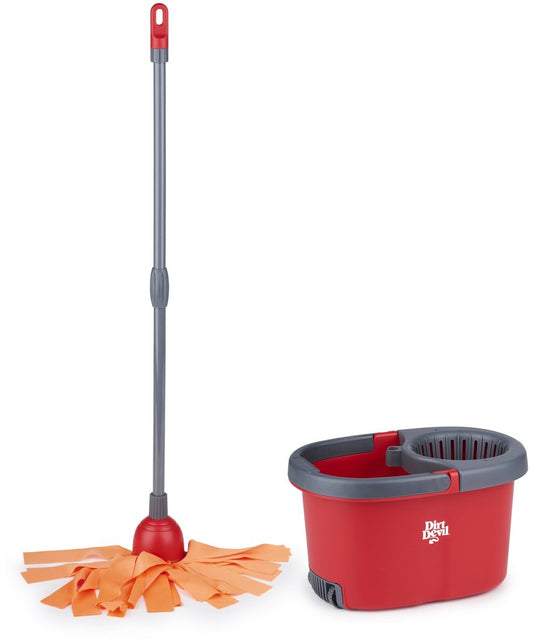Dirt devil schoonmaak speelgoed – mop en emmer met wringgedeelte – educatief speelgoed voor kinderen vanaf 3 jaar – compacte schoonmaakset voor rollenspel