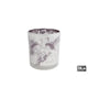 Cosydecor theelichthouder hummingbird s wit bruin glas 7,5x7,5x8cm