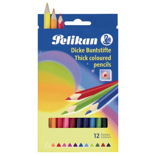 Kleurpotloden pelikan dick bsd12dn assorti 12 stuks
