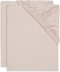 Jollein - hoeslaken jersey 40 50x80 90cm - wieg, ledikant, babybed - wild rose - 2 stuks