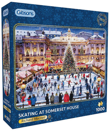 Gibsons - skating at somerset house (door richard macneil) - 1000 stukjes 49×68cm (b×h) - legpuzzel voor volwassenen